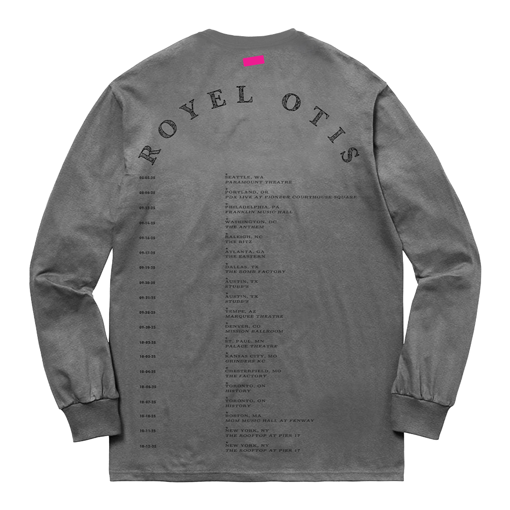 (meet me in the car) grey bunny north american tour long sleeve t-shirt back